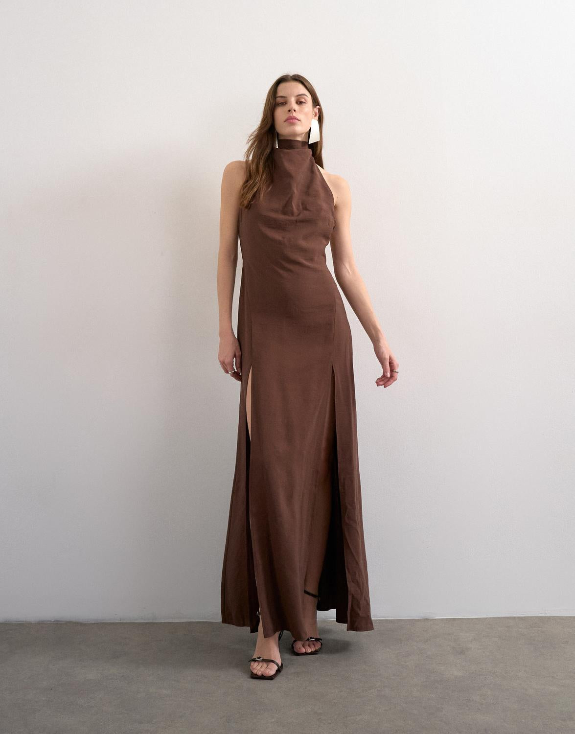 TSGRY Long dress - Chocolate Brown